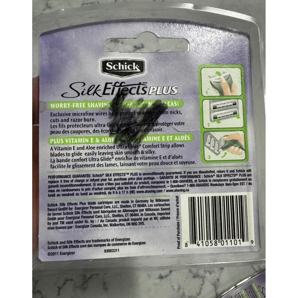 Lot of 2 Schick Silk Effects PLUS Razor Refill Blades (10 Total)NEW Discontinued